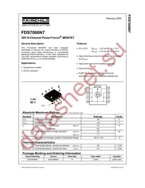 FDS7066N7 datasheet  